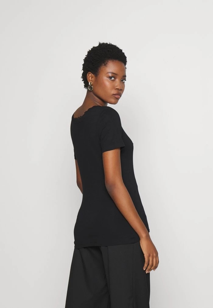 T-Shirt ANNA FIELD Anna Field Basic T-shirt Noir Femme | VSI-1325389